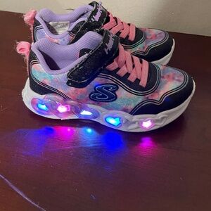 Skechers Heart Light Up Sneakers